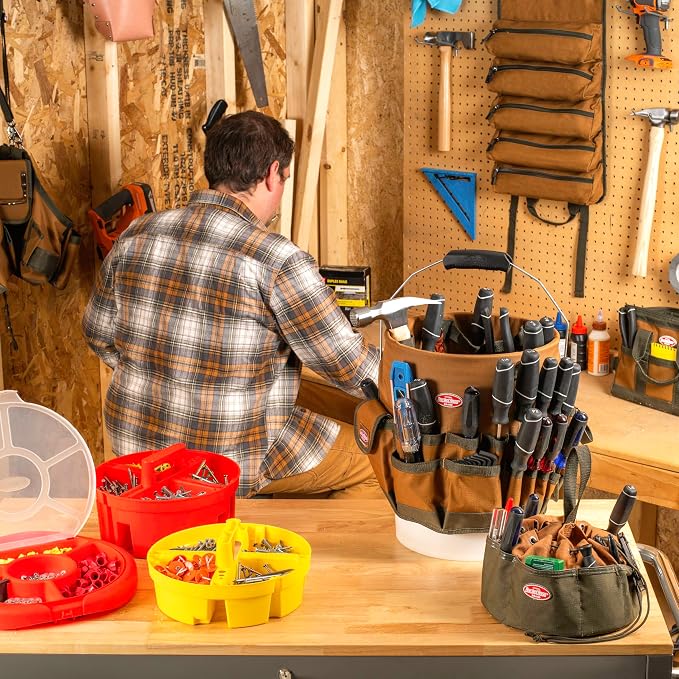 Bucket Boss The Bucketeer Bucket Tool Organizer in Brown, 10030 (Pack of 6)