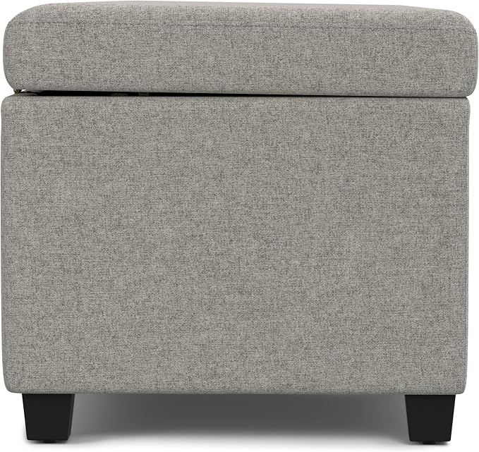 SIMPLIHOME Avalon 54" Wide Vegan Leather Storage Ottoman in Midnight Black | Contemporary lift-top ottoman with high-density foam; rectangle storage bench or coffee table for living room or entryway.