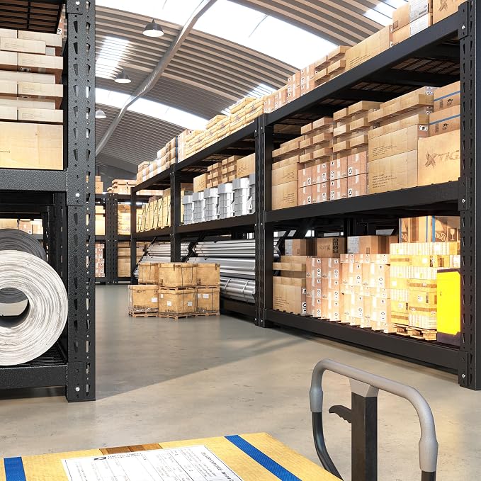 Bepatio 7050LBS Heavy Duty Garage Shelving,68''W Storage Shelves Metal Shelving Unit, 3 Tier Shelf,Adjustable Industrial Shelving for Warehouse Commercial Storage Rack,68''Wx23.7''Dx66''H