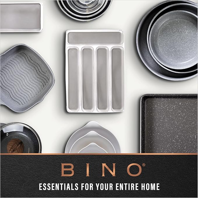 BINO | Plastic Storage Bins, Large | THE HANDLER COLLECTION | Multipurpose Organizer Bins | Kitchen Pantry Organizers and Storage | Clear Containers for Organizing Home | Freezer Organizer