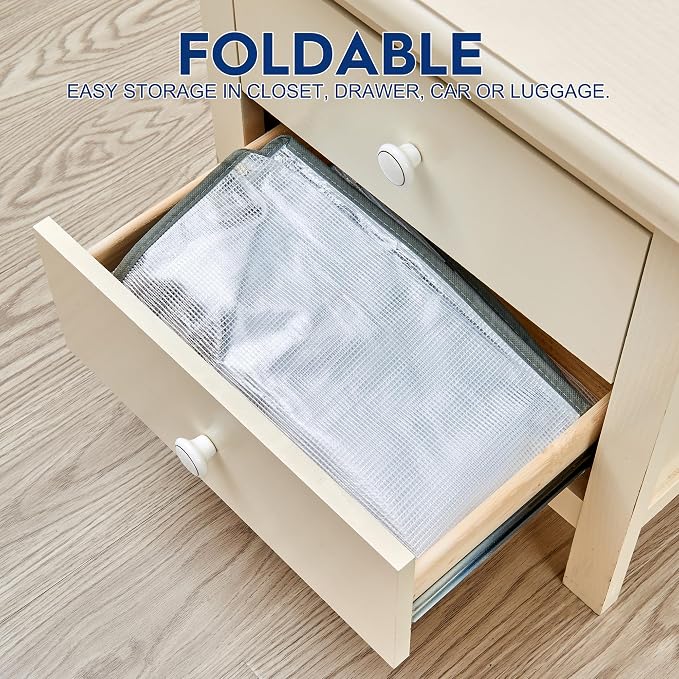 MKOKYD 80L Clear Large Storage Bag, Clothes Storage Containers for Organizing Closet, Bedroom, Underbed, Comforters, Clothing, Blankets, Pillow, Foldable Organizer with Sturdy Handle and Zippers (4)