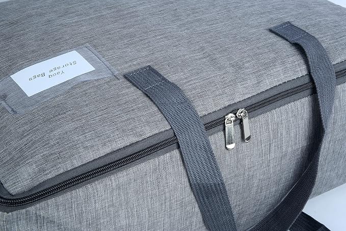 2 Pack Large Moisture-Proof Storage Moving Travel Bag Storage Container | for Comforter Pillow Blanket Quilt Bedding Clothes,Water-Resistant Linen Fabric,Storage Container for Closet Under-Bed