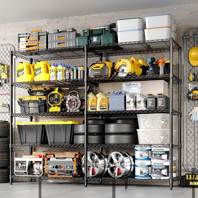 Garvee 5-Tier Storage Shelves 70" H Metal Garage Shelving Unit for Kitchen |