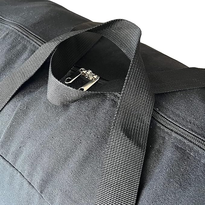 YiKitHom Extra Large Storage Canvas Duffle Bag for Travel, Black Oversized Giant Big Traveling Duffle Bag