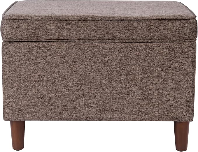 Spatial Order 24" Dinah Collection Storage Ottoman - Chocolate Brown