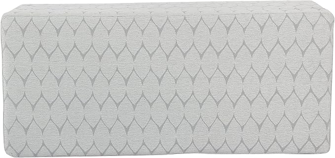 Kinfine 36" Geometric Storage Bench - Gray & Brown