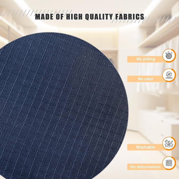Hanging Closet Organizer 3-Shelf, Oxford Fabric Wardrobe Storage, Navy Blue | Easy-mount foldable design holds clothes, handbags, shoes & accessories; washable Oxford fabric, sturdy and space-saving.