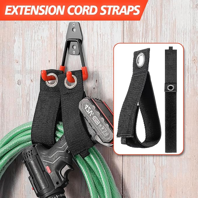 MKRUI 20-Pack Garage Hooks for Storage & Hanging Items, Save Space | Hangs Bikes, Ladders, Ropes, Hoses, Tools; for Garage, Warehouse, Shop, Shed, Yard