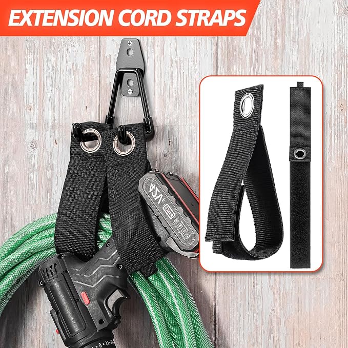 MKRUI 20-Pack Garage Hooks for Storage & Hanging Items, Save Space | Hangs Bikes, Ladders, Ropes, Hoses, Tools; for Garage, Warehouse, Shop, Shed, Yard