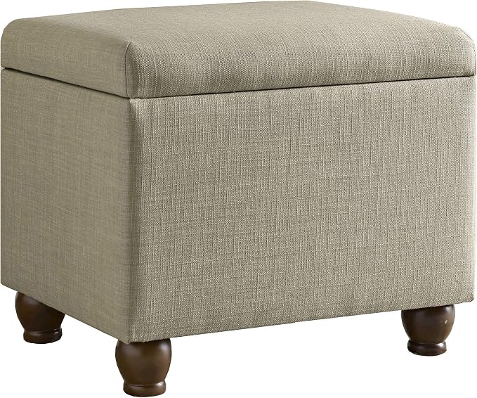 Spatial Order 22" Medium Rectangular Storage Ottoman - Tan