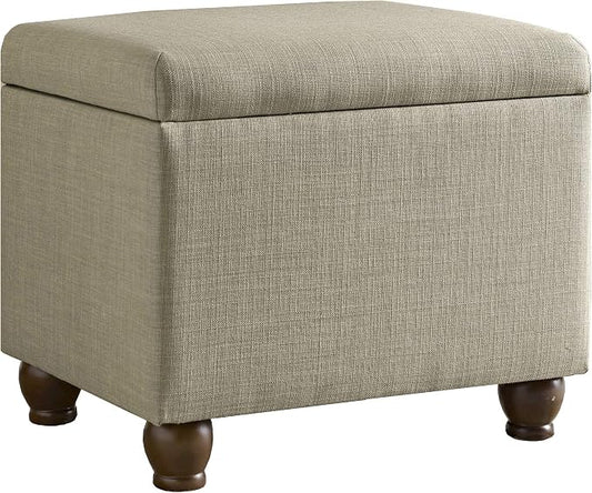 Spatial Order 22" Medium Rectangular Storage Ottoman - Tan