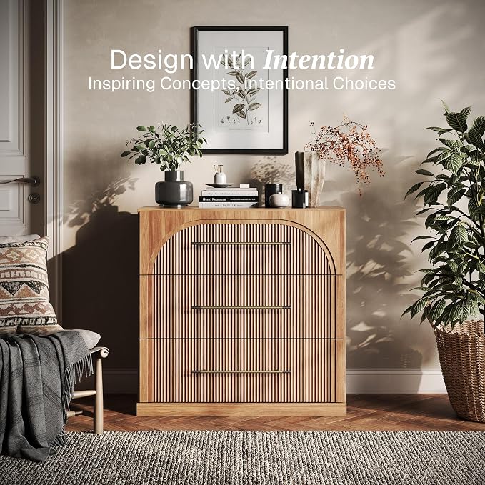 BELLEZE 4-Piece Modular TV Stand Set - 2 Sideboards with Drawers and 2 Tall Storage Cabinets, Classic Modern Media Console Entertainment Center with Adjustable Shelves for Living Room, Camel