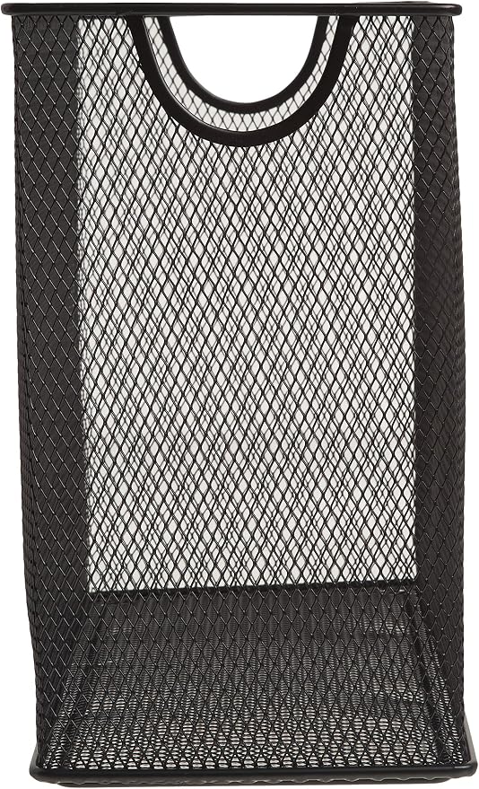 U Brands Desktop Hanging File Organizer, Metal, Black, Letter Size