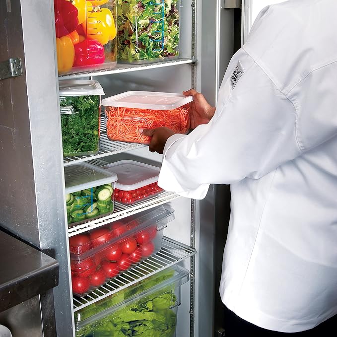 Rubbermaid Commercial Products Polycarbonate Food Storage Box/Tote, 16.5 Gallon, Clear, for Restaurant/Kitchen/Cafeteria
