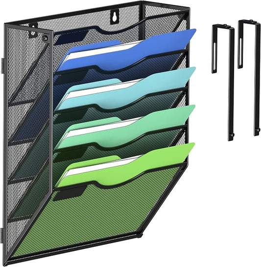 Kuntine.B Wall File Organizer Office Hanging Magazine Holder Wall File Organizer for Office Home