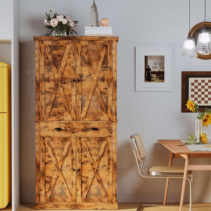 IRONCK Storage Cabinet with Drawers and Doors for Living Room and Entryway | Open Shelves, Adjustable shelves, Organized essentials