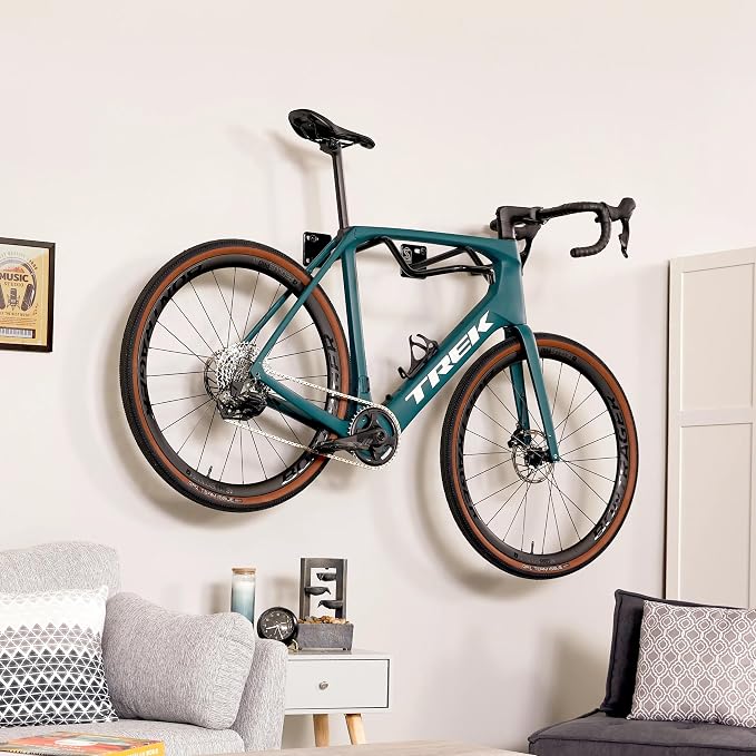 Saris 2-Bike Wall Hanger – Heavy-Duty Horizontal Bike Storage Rack with Soft-Vinyl Coated Cradle, 16″-On-Center Mounting, Space-Saving Design