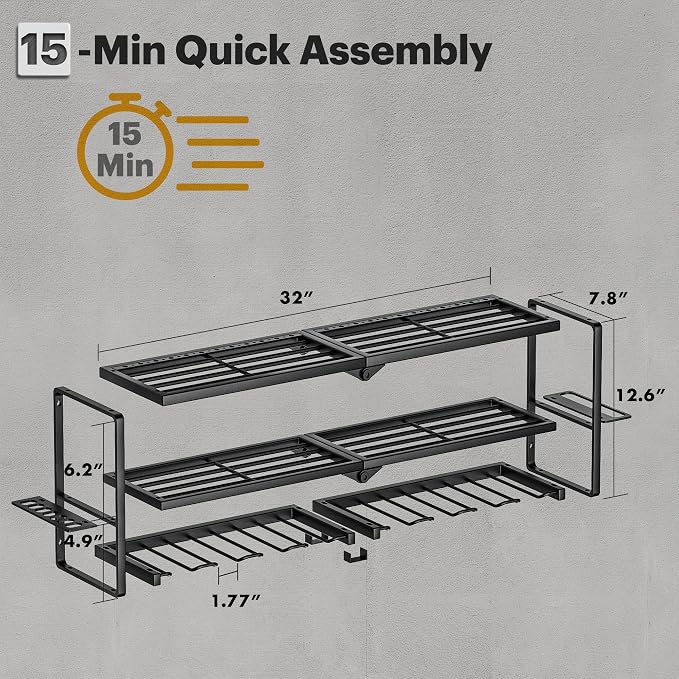 Spampur Power Tool Organizer Wall Mount, 15 Min Assembly, Maximum 150lb load