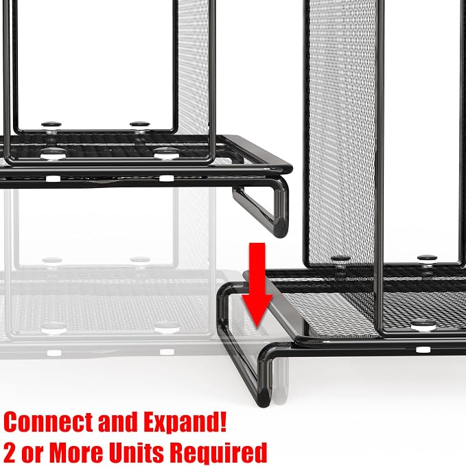 Simple Houseware Expandable 5 Section Upright File Sorter Organizer, Black