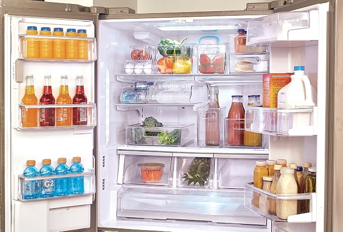 iDesign Clear Plastic Egg Holder for Fridge with Lid, 21 Egg | Storage Container, Organizer Bin