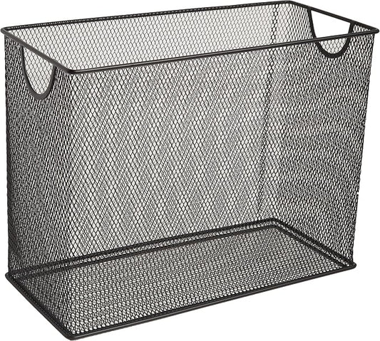 U Brands Desktop Hanging File Organizer, Metal, Black, Letter Size
